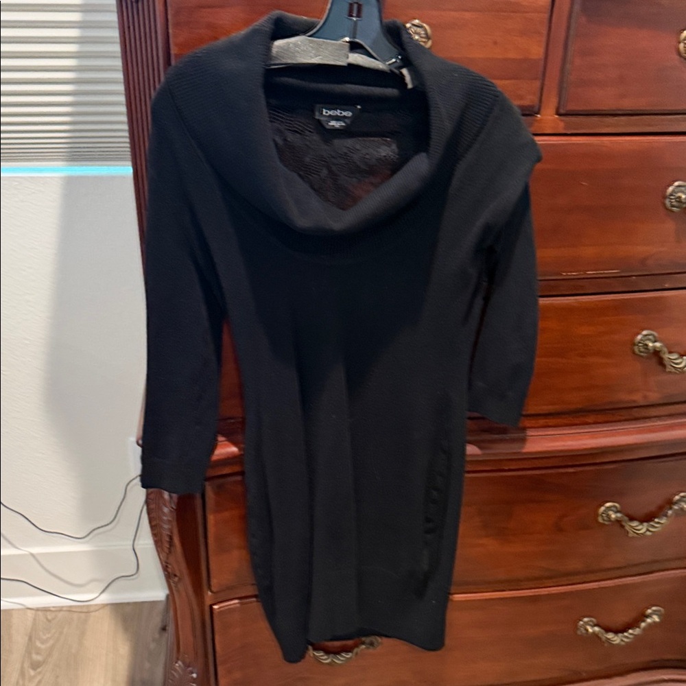 Bebe Elegant Black Turtleneck Sweater